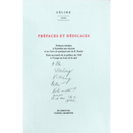 Préfaces et dédicaces