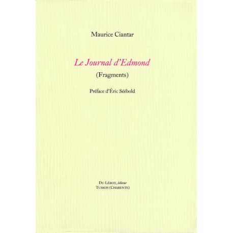 Le journal d’Edmond