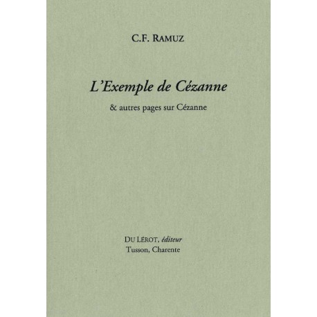 Ramuz, C.F. – L’Exemple de Cézanne