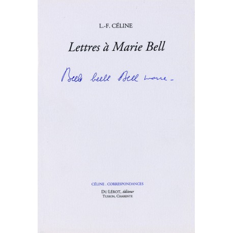 Lettres à Marie Bell