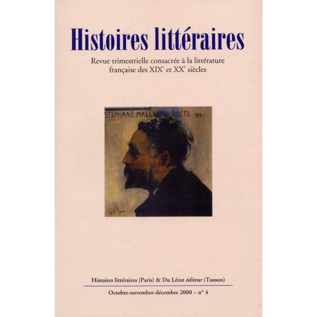 Histoires littéraires 2000 – n° 4