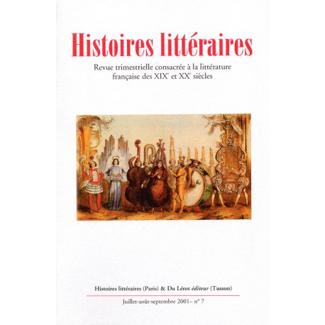 Histoires littéraires 2001 – n° 7