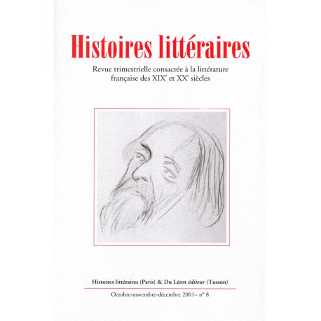 Histoires littéraires 2001– n° 8