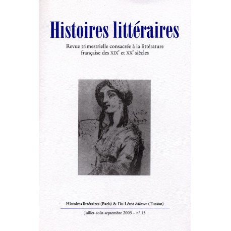 Histoires littéraires 2003 – n° 15