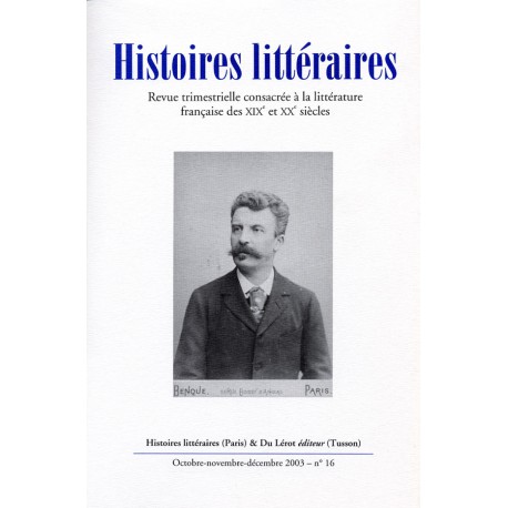 Histoires littéraires 2003 – n° 16