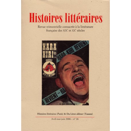 Histoires littéraires 2006 – n° 26