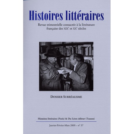 Histoires littéraires 2009 - n° 37