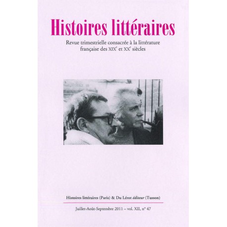 Histoires littéraires 2011 - n° 47