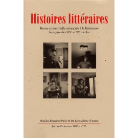 Histoires littéraires 2006 – n° 25
