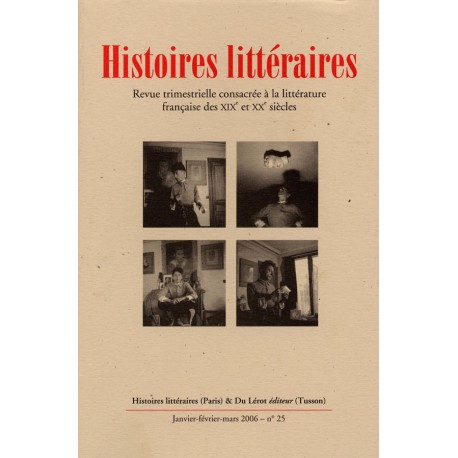 Histoires littéraires 2006 – n° 25