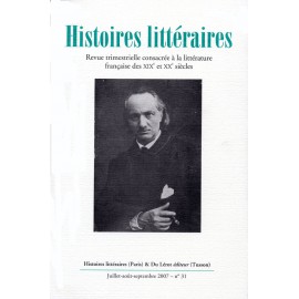 Histoires littéraires 2007 – n° 31