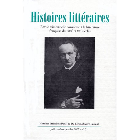 Histoires littéraires 2007 – n° 31