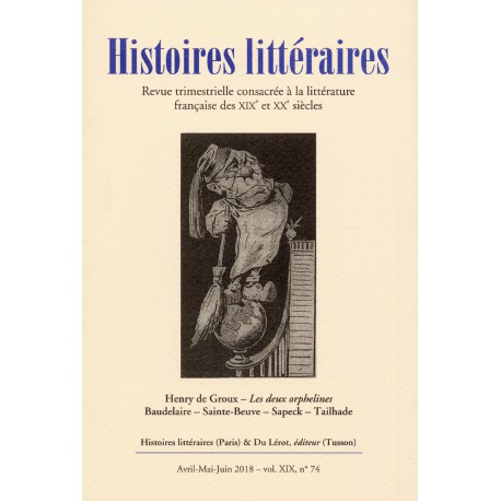 HISTOIRES LITTERAIRES 74 - 2018