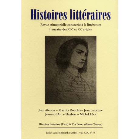 Histoires littéraires 2018 - N°75