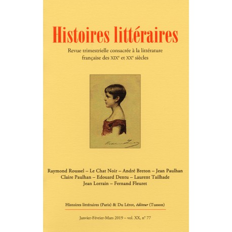 HISTOIRES LITTERAIRES 2019 - N° 77