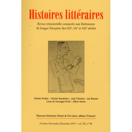 HISTOIRES LITTERAIRES NUMERO 80