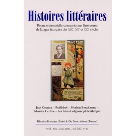 HISTOIRES LITTERAIRES N°82 - 2020