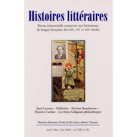 HISTOIRES LITTERAIRES N°82 - 2020