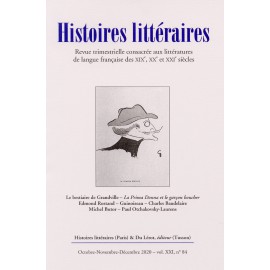 HISTOIRES LITTERAIRES 2020 - Numéro 84