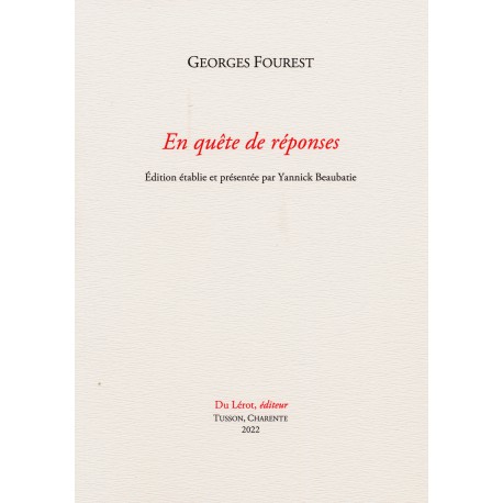 FOUREST, Georges