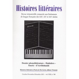 HISTOIRES LITTERAIRES - 2021 - Numéro 88