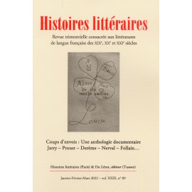 HISTOIRES LITTERAIRES 2022 - numéro 89