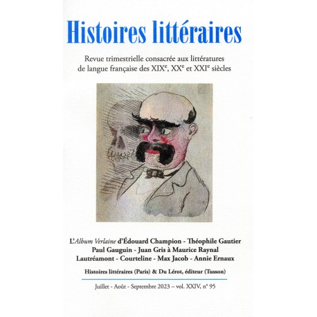 HISTOIRES LITTERAIRES NUMERO 95 - 2023