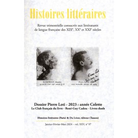 HISTOIRES LITTERAIRES - 2024 - NUMERO 97