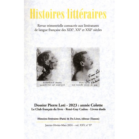 HISTOIRES LITTERAIRES - 2024 - NUMERO 97