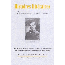 HISTOIRES LITTERAIRES 2024 - Numéro 99