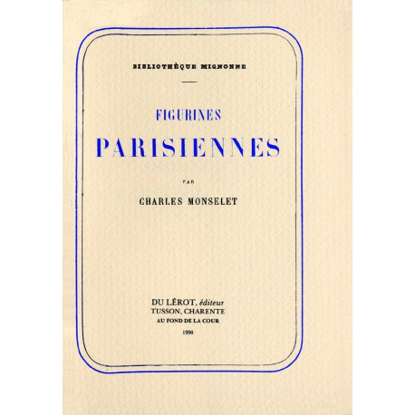 Monselet, Charles – Figurines parisiennes